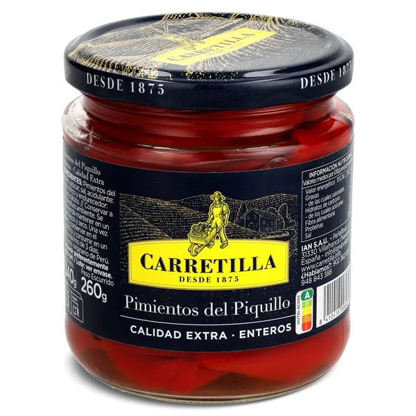 Pimientos del piquillo enteros Carretilla 260 g 3