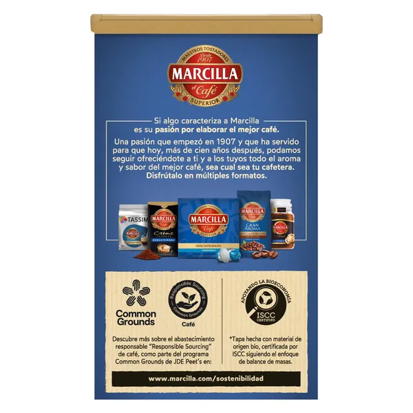 Café molido natural descafeinado gran aroma Marcilla 200 g 4