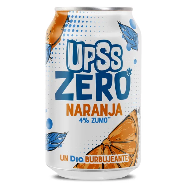 Refresco de naranja zero Dia Upss 330 ml 2