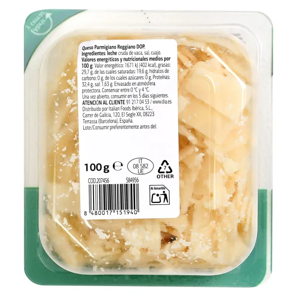 Queso Parmesano D.O.P. en escamas Dia Selección Mundial 100 g 3