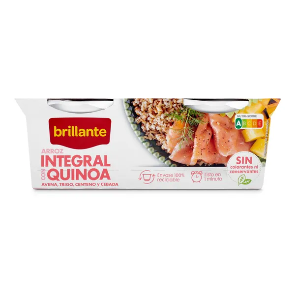 Vasos de arroz integral con quinoa Brillante 2 x 125 g 2