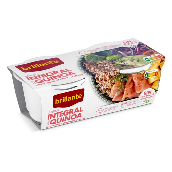 Vasos de arroz integral con quinoa Brillante 2 x 125 g 3