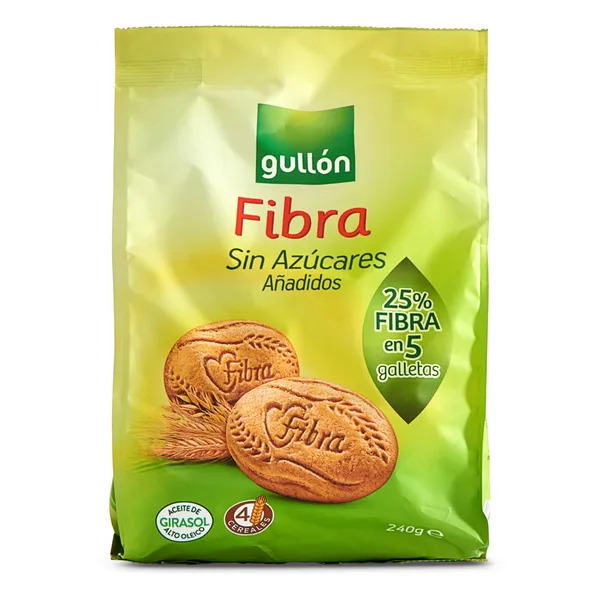 Galletas con fibra sin azúcares Diet fibra bolsa 240 g 2