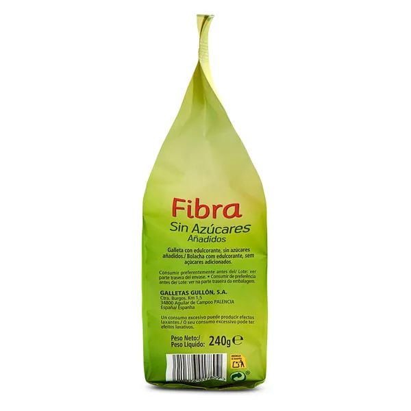 Galletas con fibra sin azúcares Diet fibra bolsa 240 g 3