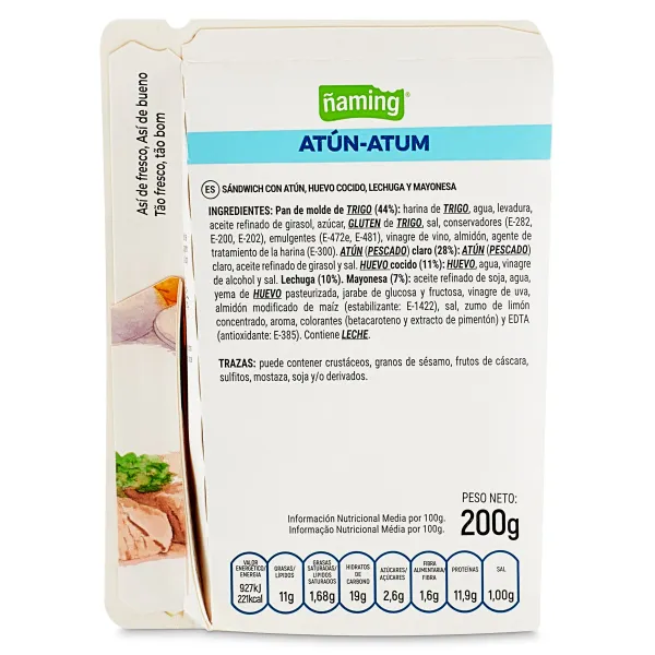 Sándwich con atún Ñaming 200 g 4