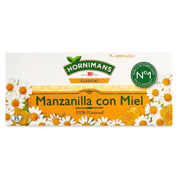 Infusión manzanilla con miel Hornimans caja 25 unidades 2