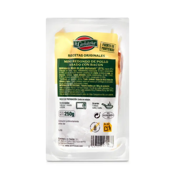 Mini redondo de pollo asado con bacon La Carloteña 250 g 2