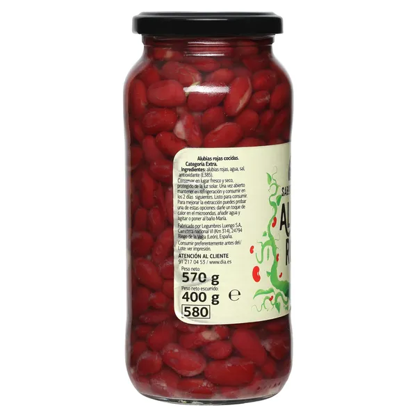 Alubias rojas cocidas Dia Vegecampo frasco 400 g 3