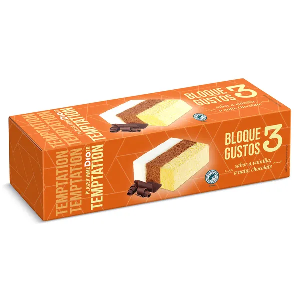 Helado corte tres sabores Dia Temptation 523 g 3