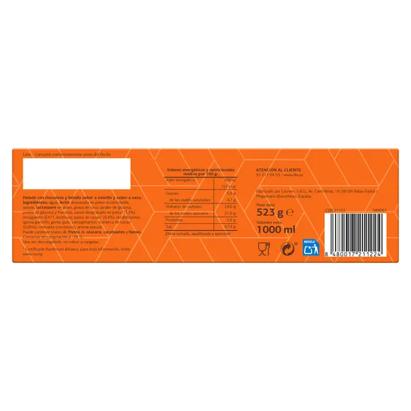 Helado corte tres sabores Dia Temptation 523 g 4