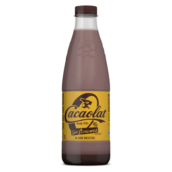 Batido de chocolate 0% sin azúcar añadido Cacaolat botella 1 L 2