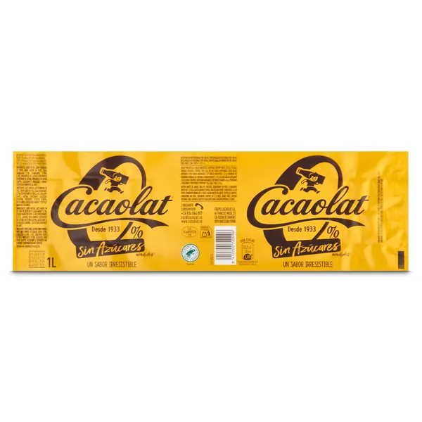 Batido de chocolate 0% sin azúcar añadido Cacaolat botella 1 L 3