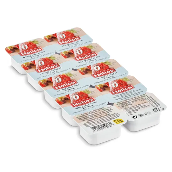 Mermelada de fresa 0% azúcares añadidos Helios pack 10 x 25 g 3