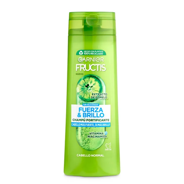 Champú fortificante fuerza y brillo cabello normal Fructis 300 ml 2