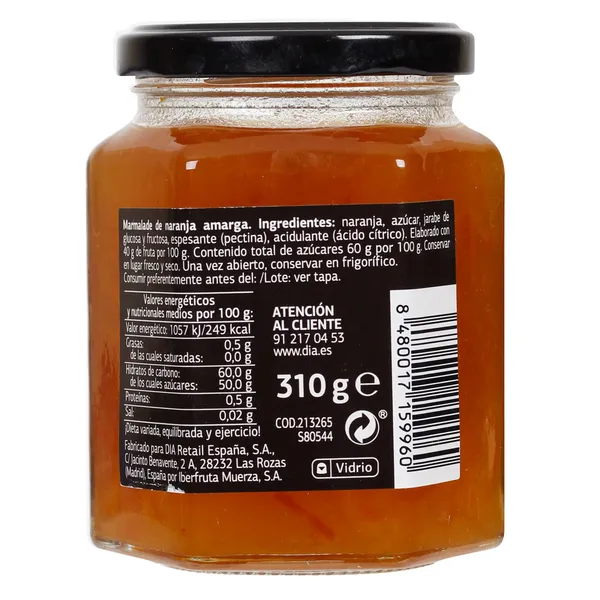 Mermelada de naranja amarga Dia Fruticampo 310 g 3