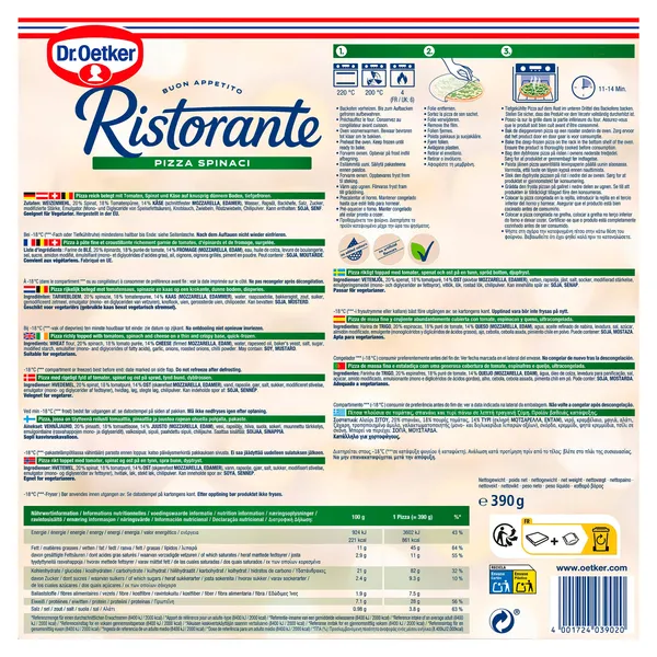 Pizza spinaci Dr. Oetker Ristorante 390 g 3