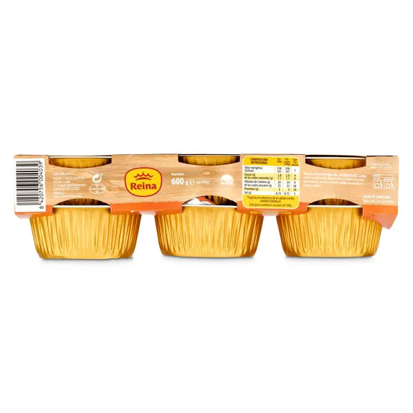 Flan de huevo al baño maría Reina pack 6 x 100 g 3