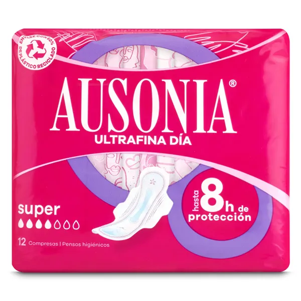 Compresas super con alas Ausonia bolsa 12 unidades 2