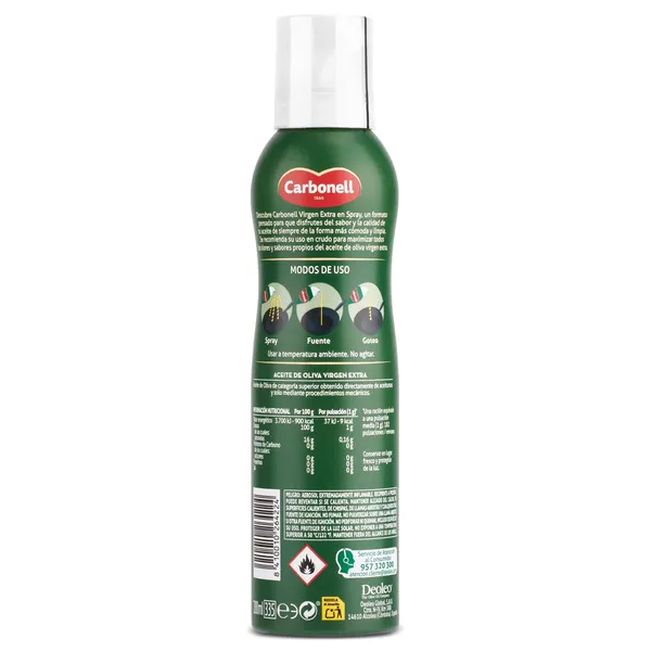 Aceite de oliva virgen extra en spray Carbonell 200 ml 3