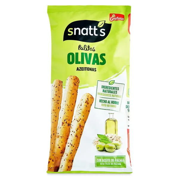 Palitos de trigo con olivas y sésamo Snatt's bolsa 60 g