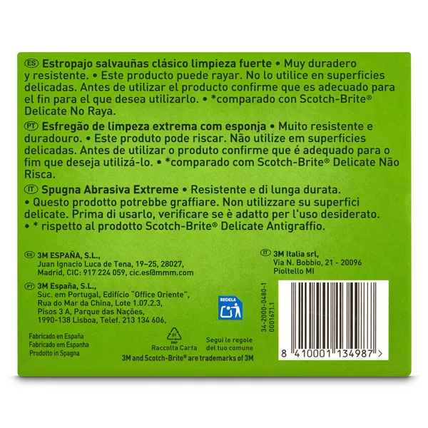 Estropajo extreme fibra morada Scotch brite bolsa 2 unidades 3