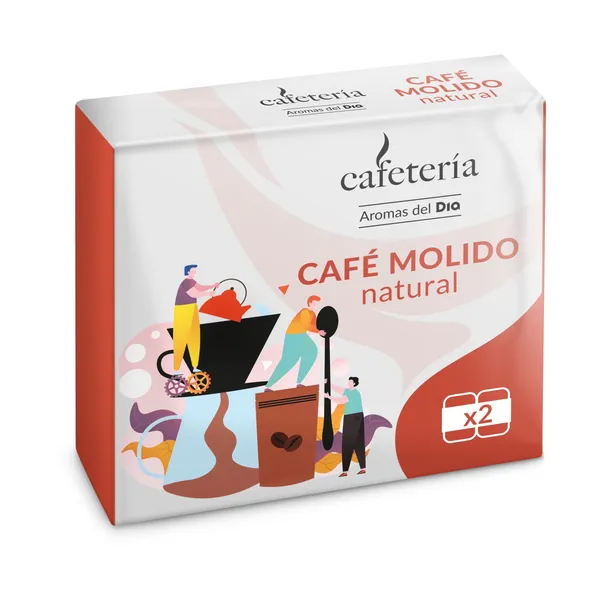 Café molido natural Dia Cafetería bolsa 2 x 250 g