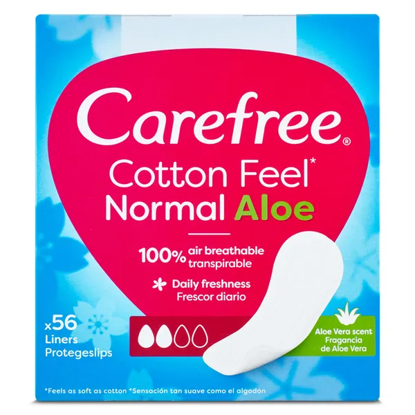 Protegeslips cotton aloe vera Carefree caja 56 unidades 2