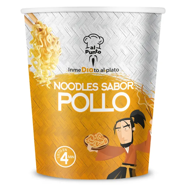 Noodles orientales sabor pollo Al Punto Dia vaso 65 g