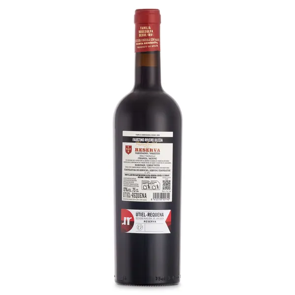 Vino tinto reserva Faustino Rivero botella 75 cl 2