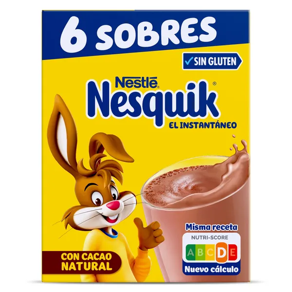 Cacao soluble instantáneo en sobres Nesquik caja 6 x 13.5 g 2