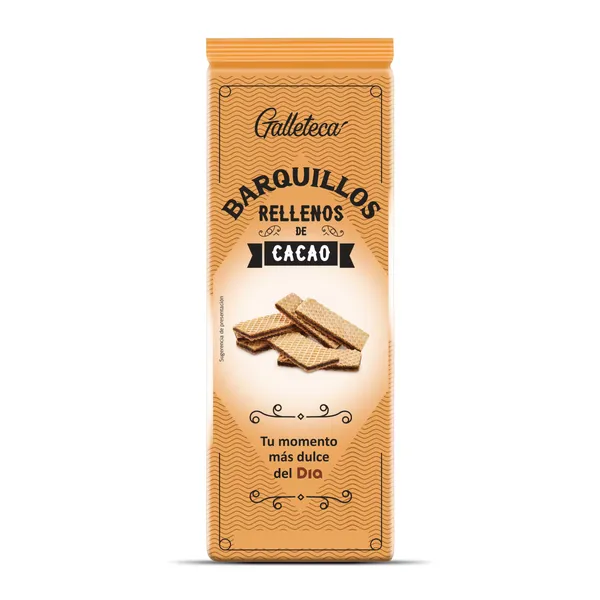 Barquillos rellenos de cacao Galleteca de Dia 210 g 2
