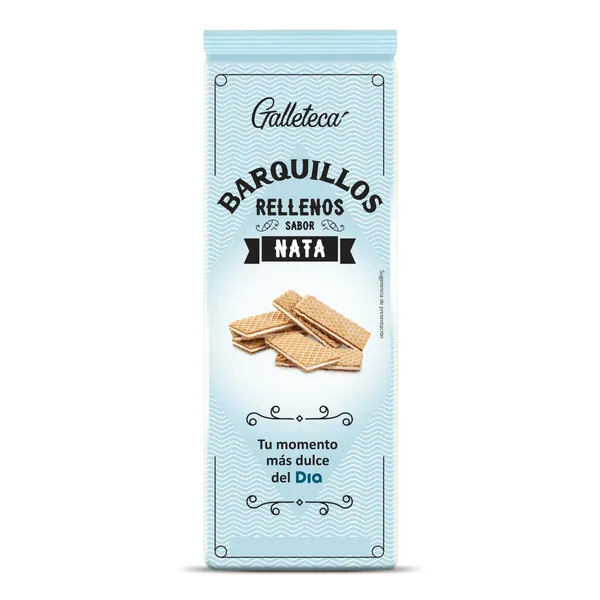 Barquillos rellenos de nata Galleteca de Dia 210 g 2