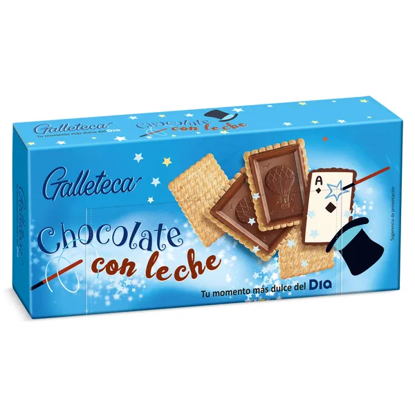 Galletas cubiertas de chocolate con leche Galleteca de Dia 150 g 3