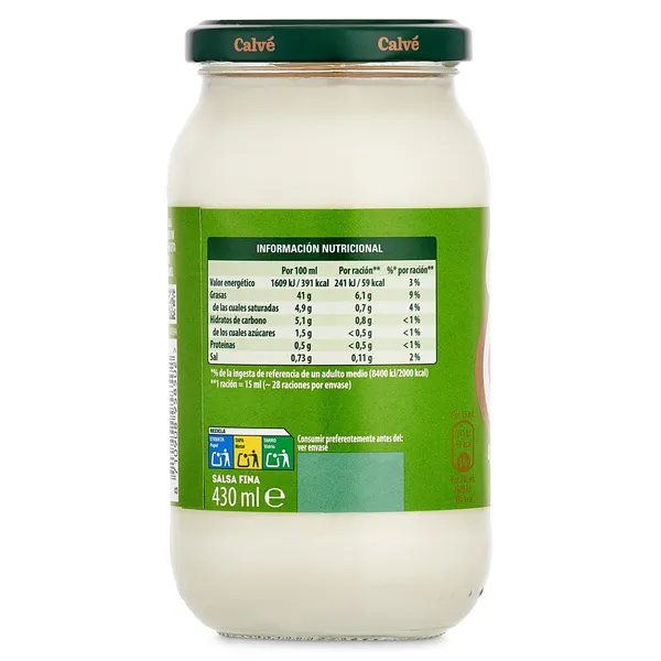 Mayonesa casera Calvé frasco 430 ml 2