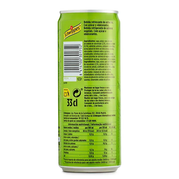 Schweppes de limón 330 ml 3