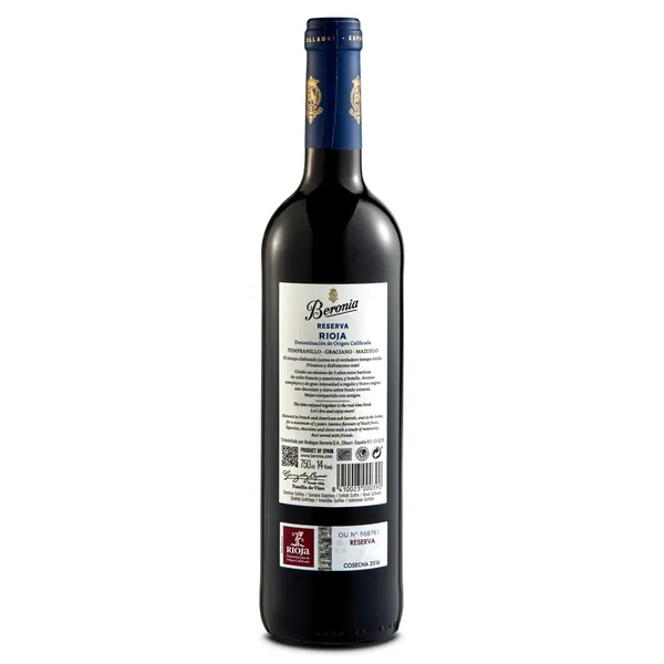 Vino tinto D.O. Rioja Beronia botella 75 cl 2