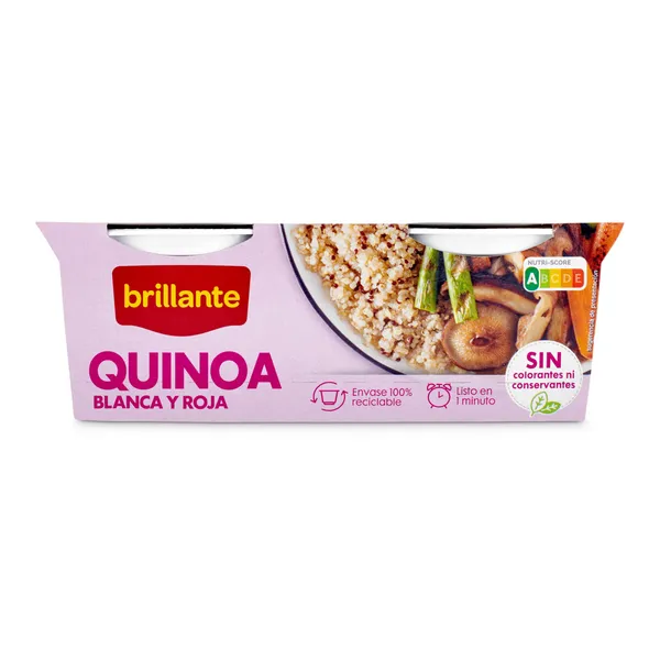 Quinoa blanca y roja Brillante vaso 2 x 125 g 2