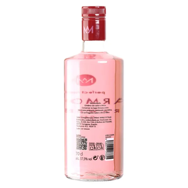 Ginebra sabor fresa Barmon's botella 70 cl 2
