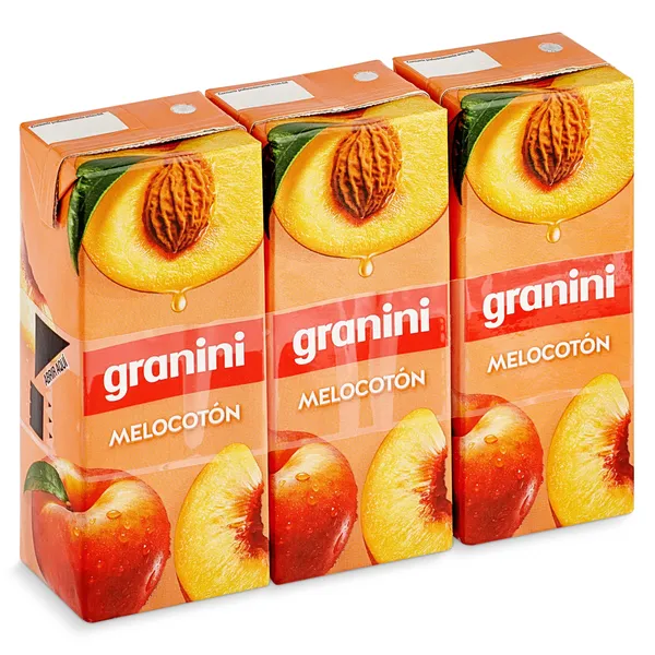 Bebida de zumo de melocotón Granini pack 3 x 200 ml 3