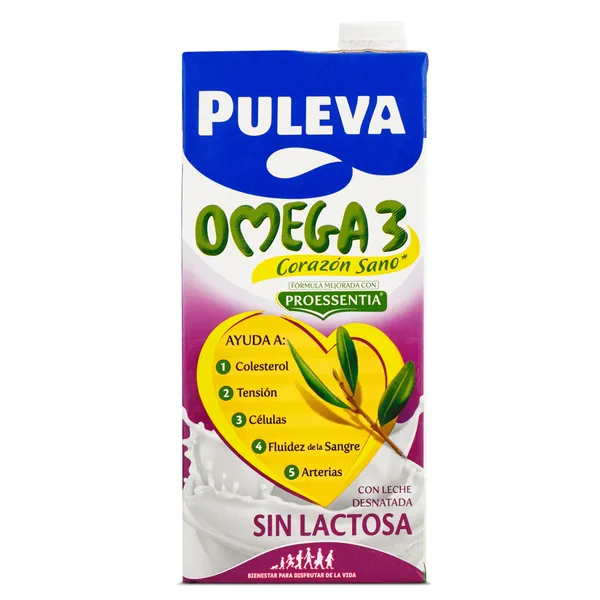 Bebida láctea omega 3 sin Lactosa Puleva 1 L 2