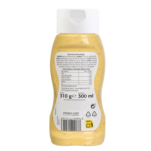 Salsa de miel y mostaza Salseo de Dia bote 310 g 2