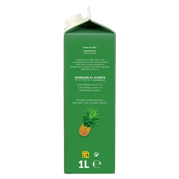 Zumo de piña 100% exprimido Saborfera de Dia brik 1 L 3