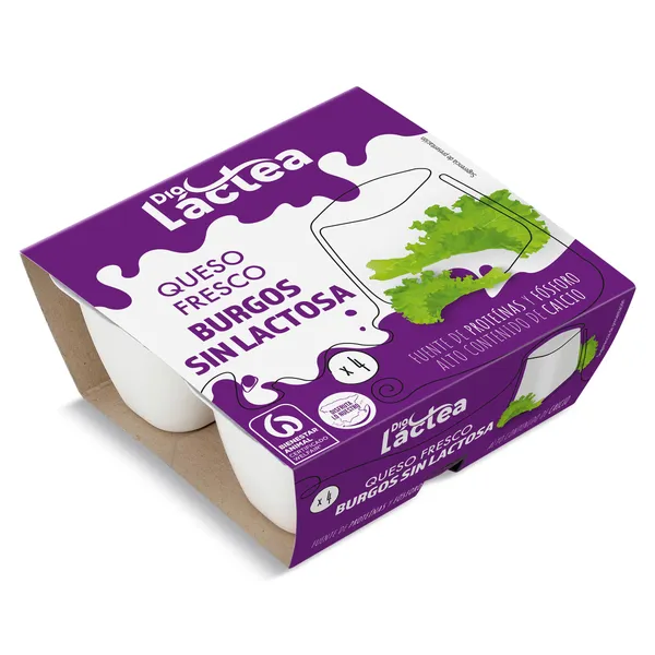 Queso fresco de Burgos sin lactosa Dia Láctea 4 x 62.5 g 3