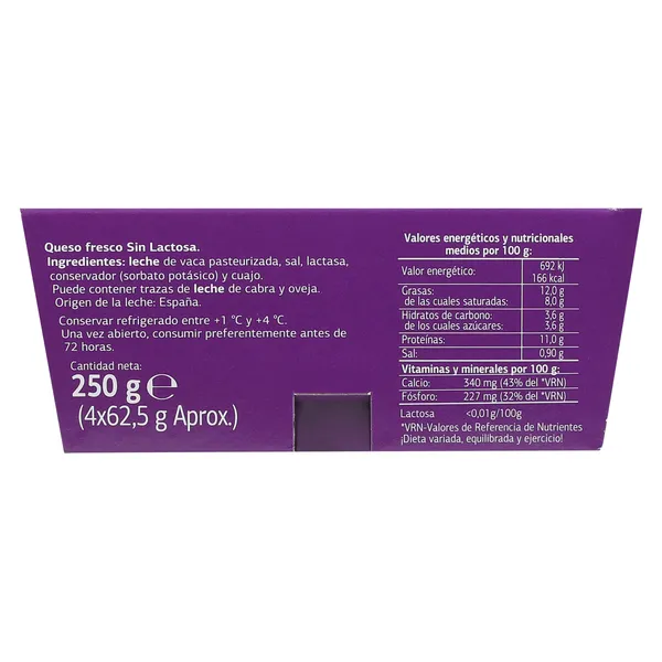 Queso fresco de Burgos sin lactosa Dia Láctea 4 x 62.5 g 4