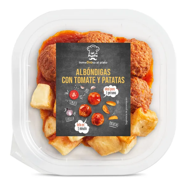 Albóndigas con tomate y patatas Al Punto Dia bandeja 250 g 2