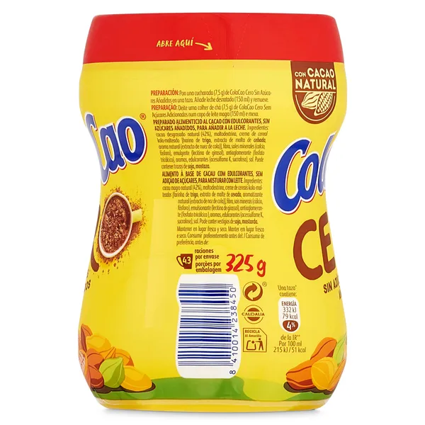 ColaCao 0% azúcares añadidos 325 g 4