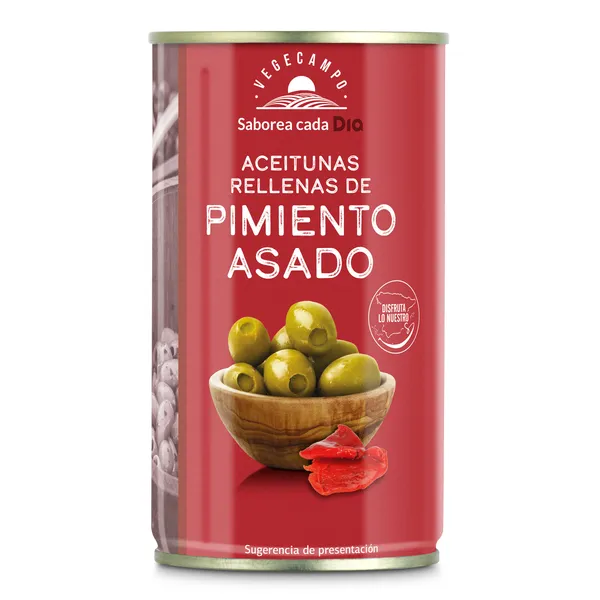 Aceitunas rellenas de pimiento Dia Vegecampo 150 g 2