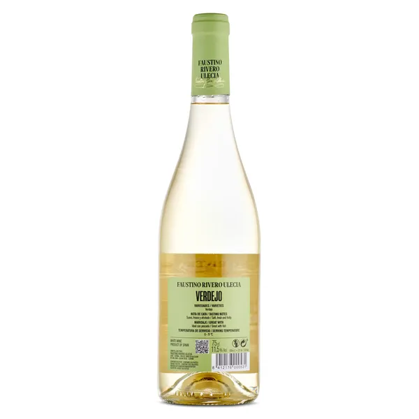 Vino blanco verdejo D.O. Castilla Faustino Rivero botella 75 cl 2