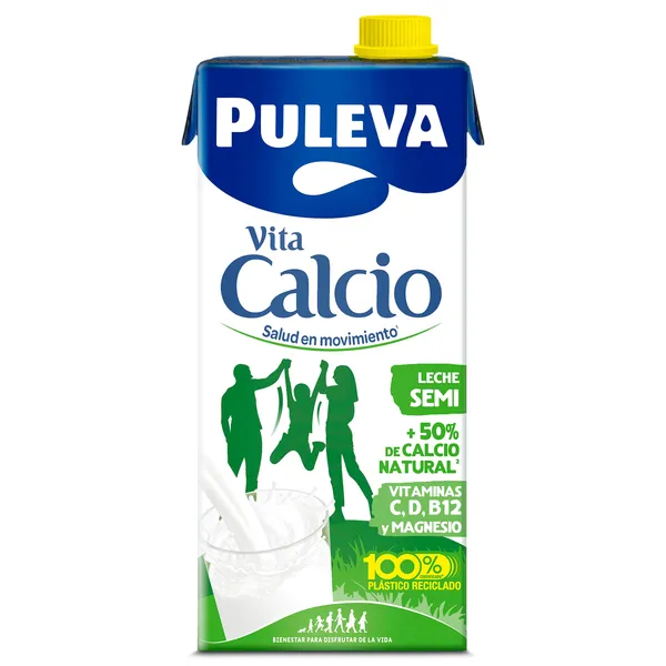 Leche semidesnatada calcio Puleva 1 L 2