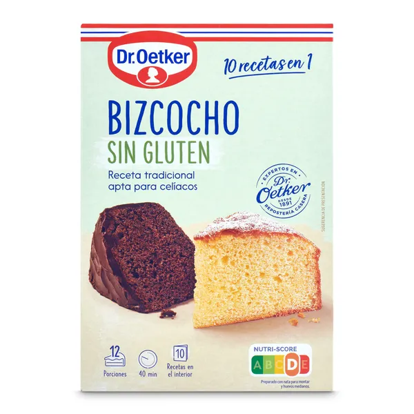 Preparado para bizcocho sin gluten Dr. Oetker caja 410 g 2